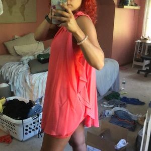 Orange sparkly dress